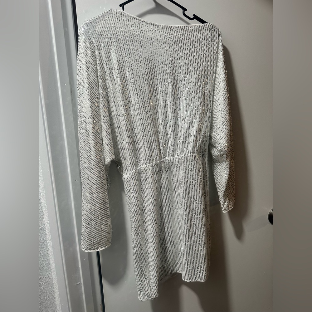 White M sequin dress